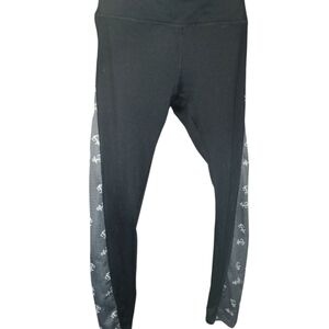 Black Leggings with Anchor Patterned Sides
